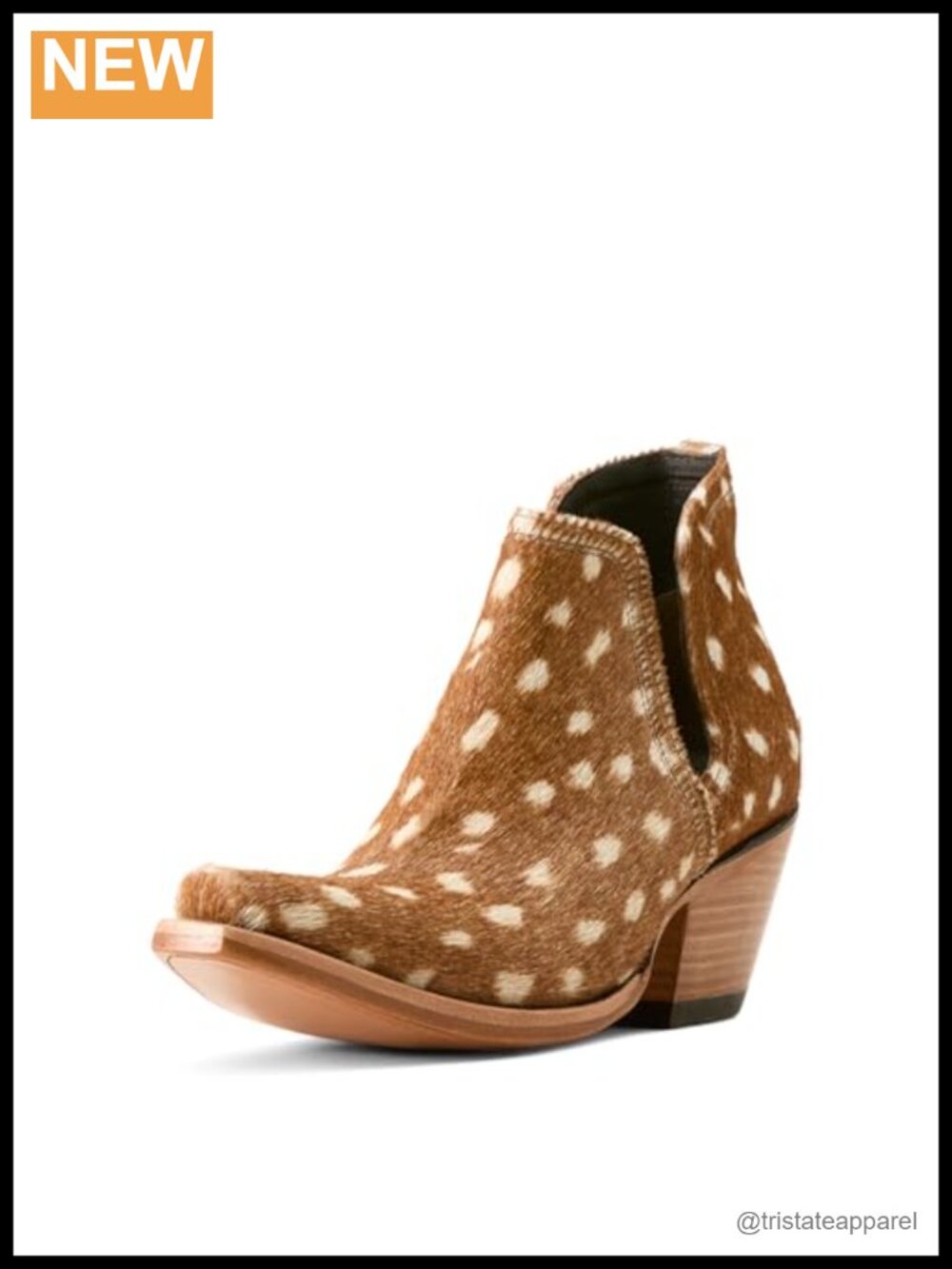 Women's Western Boot Leather Pull-On Round Toe Block Heel Calf High